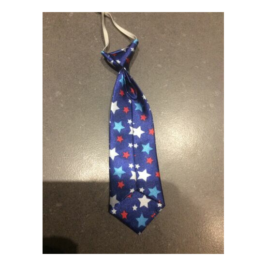 Blue White Red Star Toddler Tie image {2}