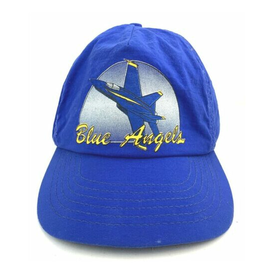 VTG VINTAGE 1980s BLUE ANGELS Snapback Hat Cap MADE IN THE USA image {1}