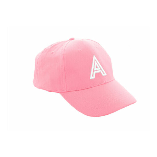 Kids Baseball Cap Boy Girl Adjustable Children Snap back Pink Hat Sport A-Z  image {2}