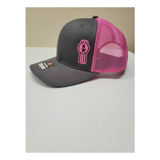Kenworth Richardson 112 Trucker Hat Charcoal/Neon Pink image {1}