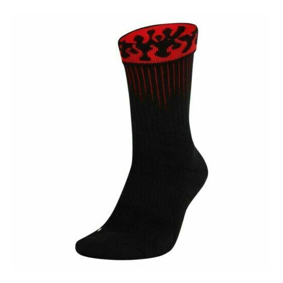  Nike Elite Fire Up Your Game Crew Socks. SX8016-010 SZ Small Black  image {1}