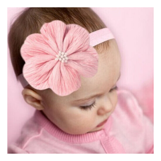 2022 Baby Flower Soft Elastic Headband Cute Accessories image {2}