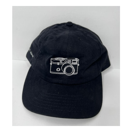 Leica Cap Baseball Hat Camera “My Point Of View” Black Adjustable image {1}