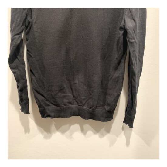 Zara Knitwear Girl's Black Long Sleeve Sweater Size 11-12 152 cm 100% Cotton image {3}