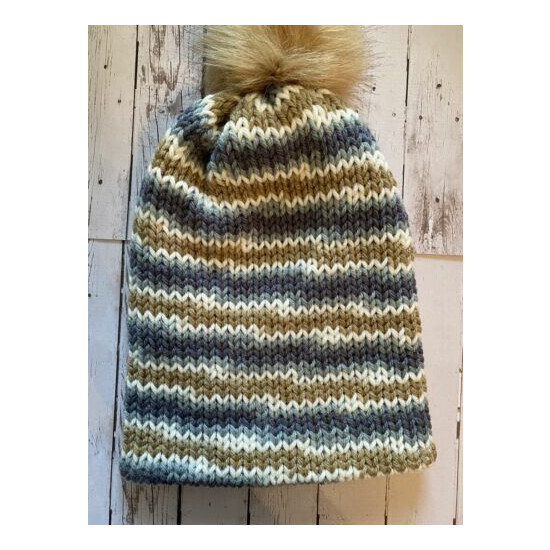 Knitted winter Hat With Pom Pom for Child image {1}