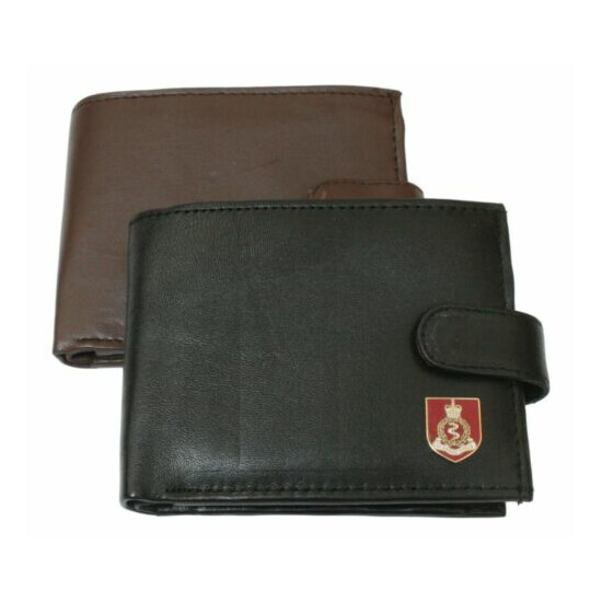 RAMC Royal Army Medical Corps Leather Wallet BLACK or Brown Military Gift ME9 image {1}