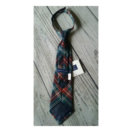 Janie & Jack Boy's Neck Tie Red Navy Blue green plaid Holiday Size Up to 3 / image {3}