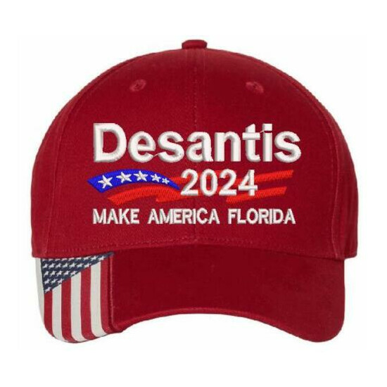 DESANTIS 2024 MAKE AMERICA FLORIDA Embroidered Adj. Hat Trump STARS EDITION image {2}