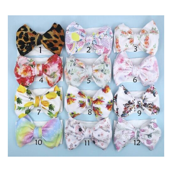 Baby Girl Headband/Bow Lot 10 Pc 8 Months -4years Stretchy You Choose image {1}