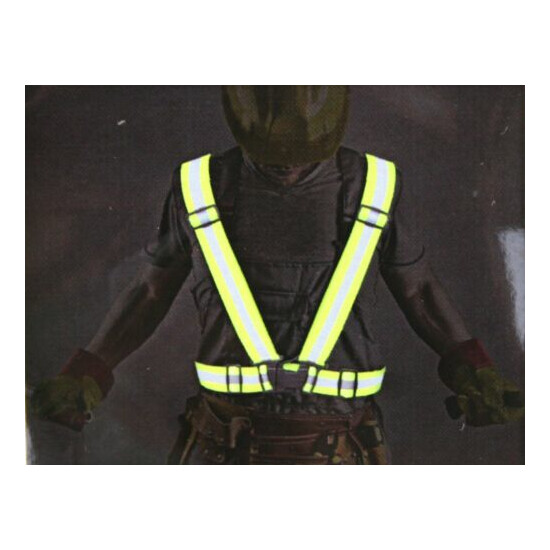 High Visibility Suspenders Reflective Harness Belt Strap Traffic Running Safety image {6}