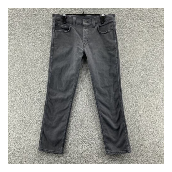 Levis 511 Jeans Mens 33x30 Slim Skinny Gray Cotton Stretch Denim Pants Zip image {1}