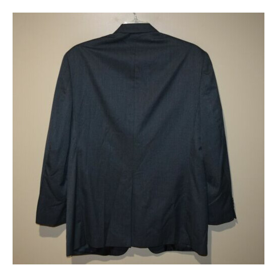 HAGGAR Mens Blazer Jacket Sportscoat Size 44L Gray 2 Button EUC image {2}
