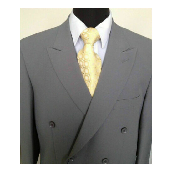  Men's 2 Piece Double Breasted Solid Color Suit Style 901P image {4}