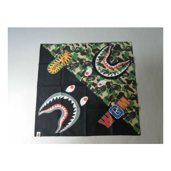  21373 bape abc camo shark bandana black/green image {1}