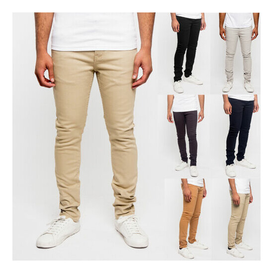 Victorious Men's Super Skinny Fit Stretch Colored Denim Jeans Pants DL1001 image {1}