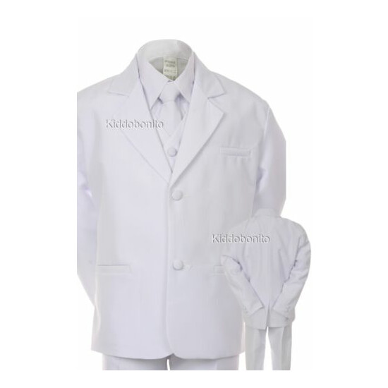 NEW WHITE FORMAL SUIT OF BABY KID TEEN BOY FOR WEDDING 1ST COMMUNION BAPTISM  image {1}