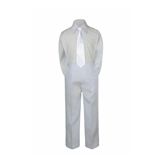 New 3pc White Tie Shirt Suit for Baby Boy Toddler Kid Pants Color by Selection image {3}