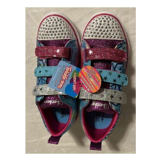 NWT - Skechers Twinkletoes Girls Shoes (Multi) - Size 3 image {1}