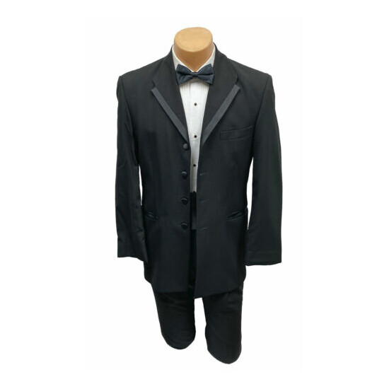 Men's Oscar de la Renta La Vida Black Tuxedo Jacket Wedding Groom Prom 44XL image {1}
