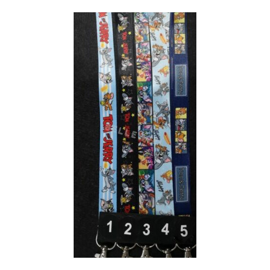 lot cartoon Tom and jerry Neck Straps Key Chains Lanyard ID Holder image {1}