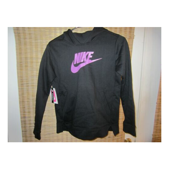 (BV2717 012) NWT Nike Sportswear Fleece Pullover Hoodie sz L Youth $50 Girls A10 image {1}