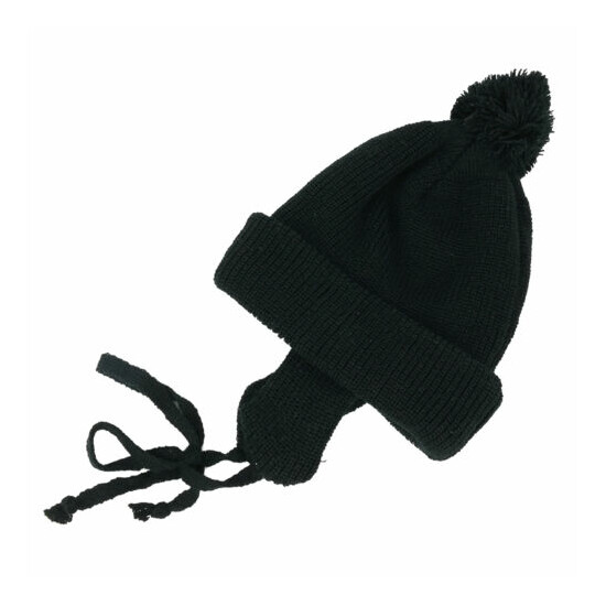 Toddler Winter Cuff Folded Beanie with Pom and Earflaps image {4}