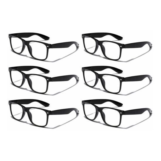 6PC LOT KIDS NERD Clear GLASSES Youth Teen Boys Girls Party Favors Sunglasses image {4}