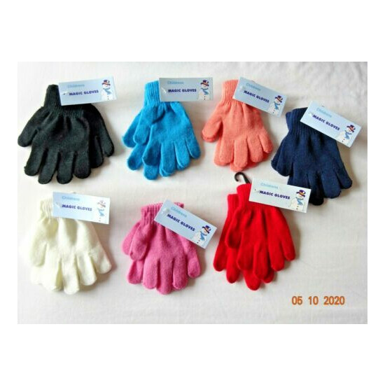 KIDS BOY GIRL SCHOOL CASUAL WINTER WARM MAGIC GLOVES HANDS PROTECTION 1-6 years image {1}