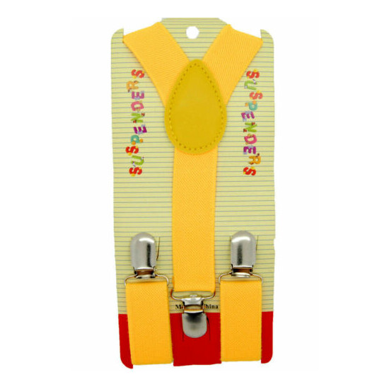 CUTE Baby Toddler Kids Children Boys & Girls Y-Back Elastic Suspenders 29 COLORS image {3}