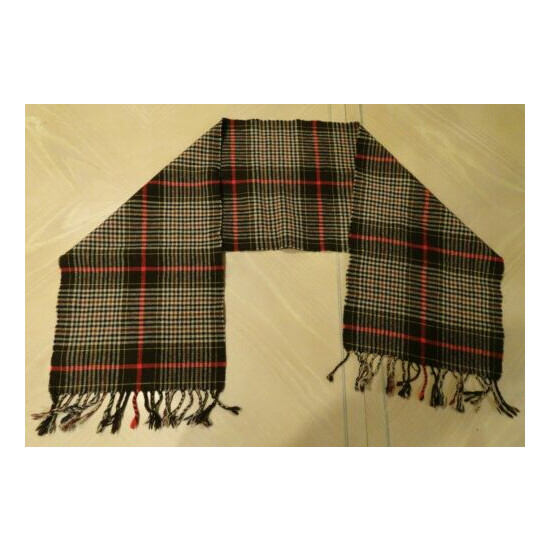 Ralph Lauren Polo 100% Laine Wool made In England Plaid Scarf  image {2}