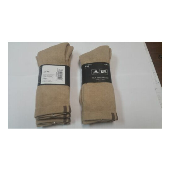 Adidas Tour Performance Crew Socks / Tan color (12Pair Package) ClimaCool fabric image {2}