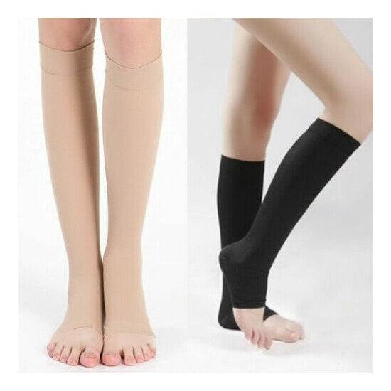 Compression Socks Knee High Support Stockings Leg Thigh Sleeve Sports Men Women image {1}