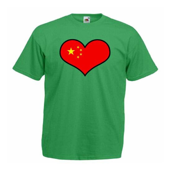 China Love Heart Flag Children's Kids Childs T Shirt image {6}