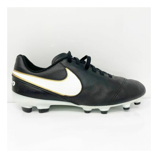 Nike Boys Tiempo Legend VI FG 819186-010 Black Football Cleats Shoes Size 5Y image {1}