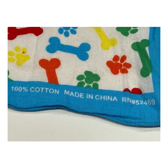 Dog treat Bone Color Fast Vintage 80s 90s Bandana Pet Neck Tie 100% Cotton image {3}