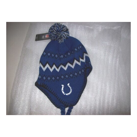 Indianapolis Colts Striped Knit Hat - Toddler ONE SIZE FITS MOST •Braided tassel image {4}