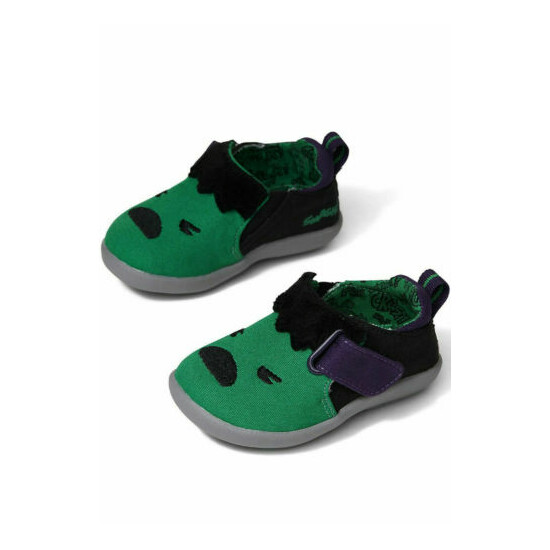 NEW IN BOX! TINY TOMS WHILEY GREEN MARVEL HULK EMBROIDERED SHOES SNEAKERS SIZE 4 image {1}