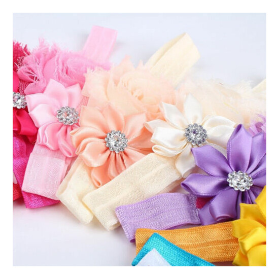 Baby Kid 2pcs Headbands Flower Beads Style Baby shower Hair Accessories SALE image {2}