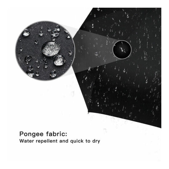 New 8 Ribs Automatic Compact Umbrella Folding Reverse Rain Sun Windproof image {6}