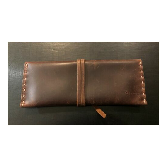 RUSTICO - Premium Full Grain Leather Pouch - Hand Sewn - Rustic Brown Thumb {3}