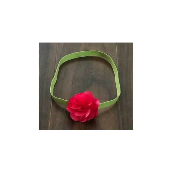 NEW Crazy8 Gymboree Girls One Size Headband Floral Flower Corsage Elastic Pink image {1}