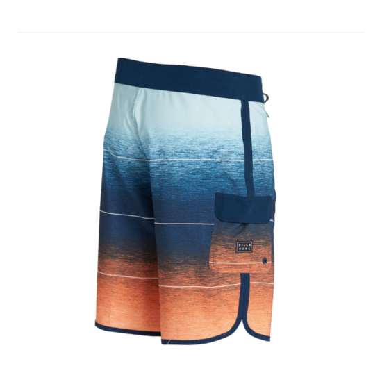 NEW BILLABONG sz 30 32 34 36 swim board shorts Recycler orange blue 73 STRIPE image {2}