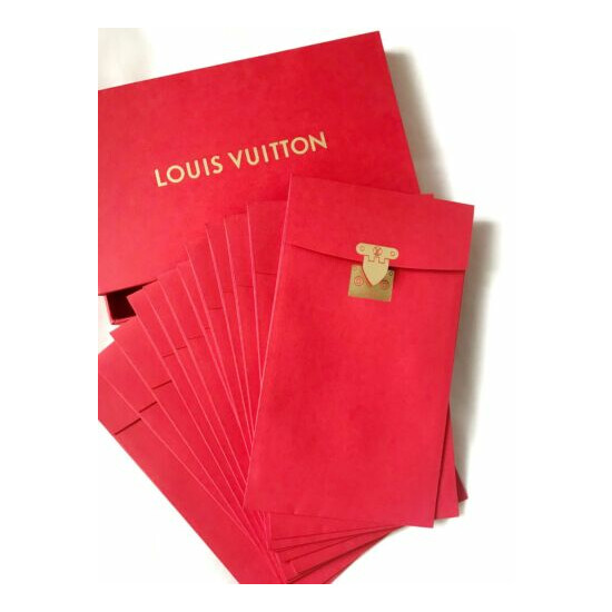 Louis Vuitton 2017 chicken monogram red packet for bag box scott globe trunk key image {4}