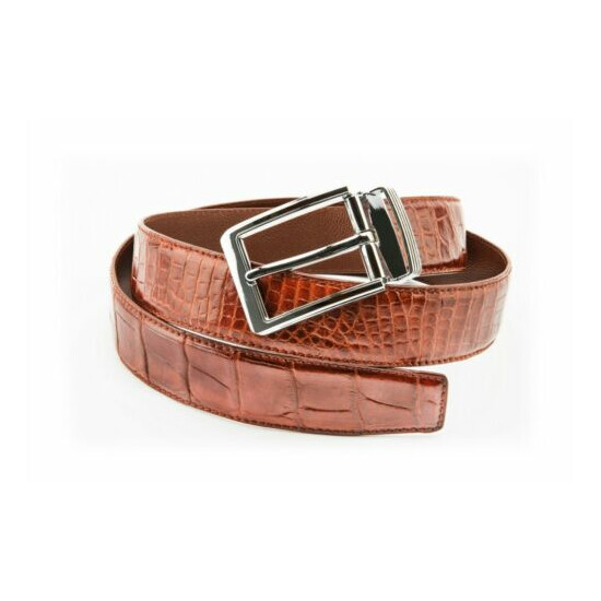 Without Jointed - Red Brown Alligator, Crocodile Leather Skin Men's -W 1.5'' image {3}