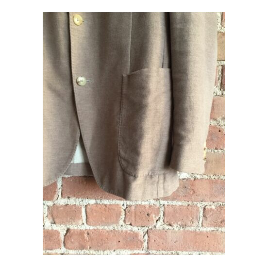 Boglioli Mens Jacket, Beige Velvet Sz 48, 100% Cotton Italy image {4}