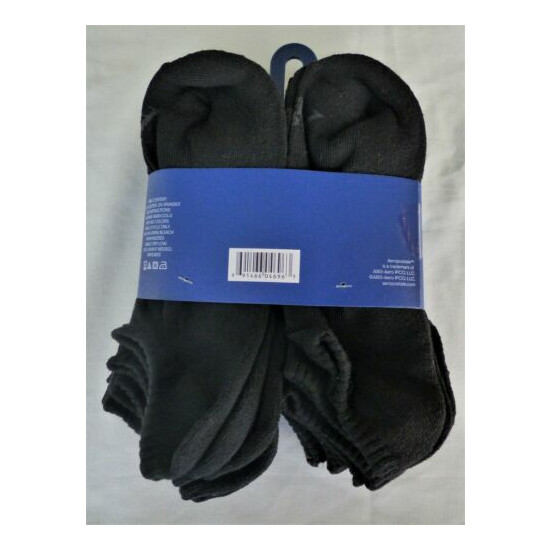 AEROPOSTALE 8 PACK Mens Athletic Low Cut Socks Fits Shoe 6-12 Black EIGHT PACK image {2}