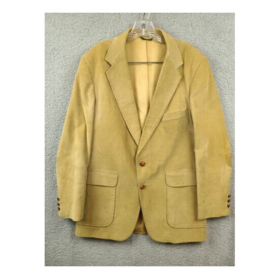 Levi's Menswear Tan Corduroy Two-Button & Single-Breasted Jacket Blazer Size 42 image {1}