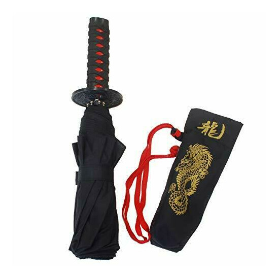 Shinobiya Japan-Samurai Sword Blade type Umbrella NINJA Red Japan image {3}