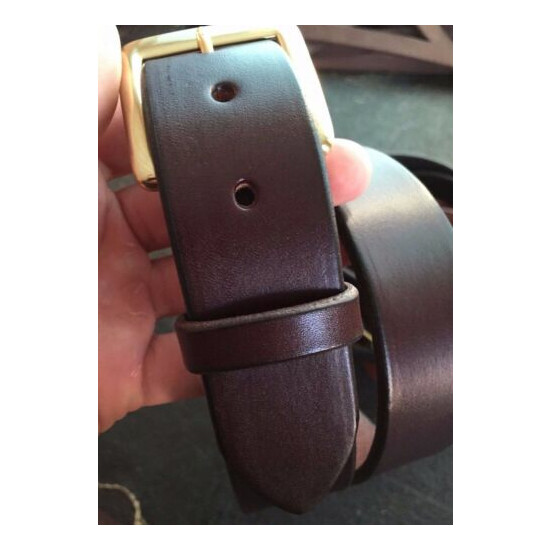 1-1/2"Casual Plain Heavy Duty Real Wickett & Craig Leather Dress Belt Amish Made image {2}