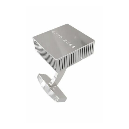 hugo boss edward cuff links Square Logo silver With Gift Box  image {3}